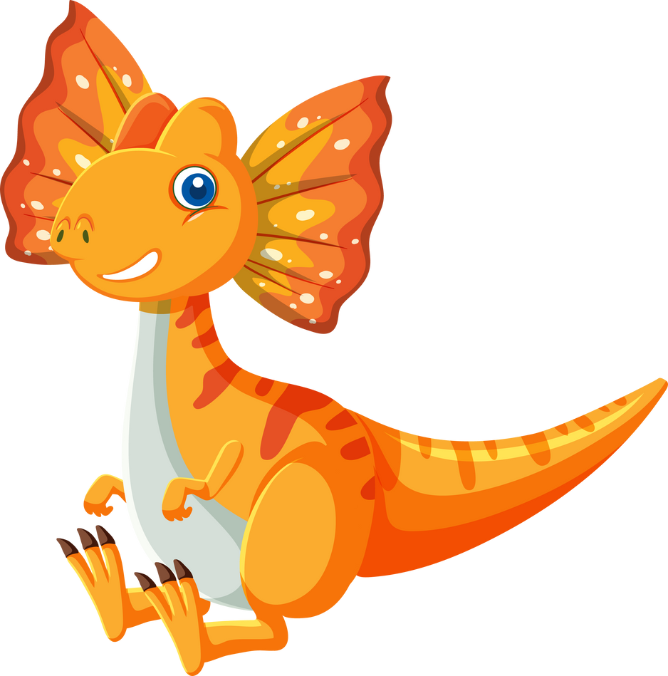 Cute Dilophosaurus Dinosaur Cartoon